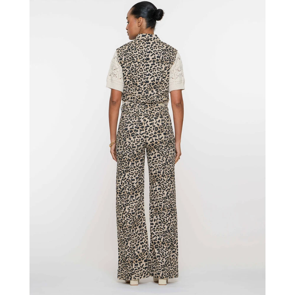 Geisha Jeans met Luipaardprint Multicolor Dames