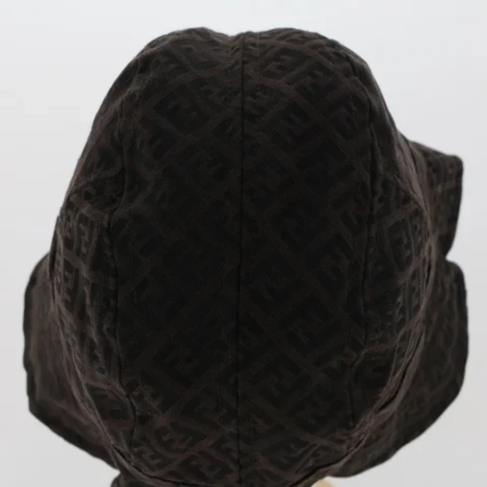 Fendi Vintage Pre-owned Canvas hats Brown Dames