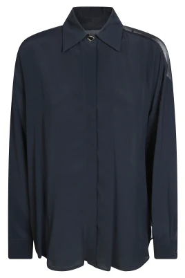 Oversized skjorta i sidenblandning