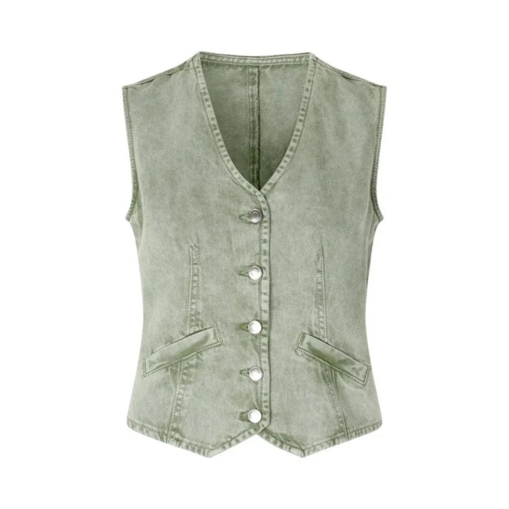 MbyM Denim Groene Vest voor Vrouwen Green Dames