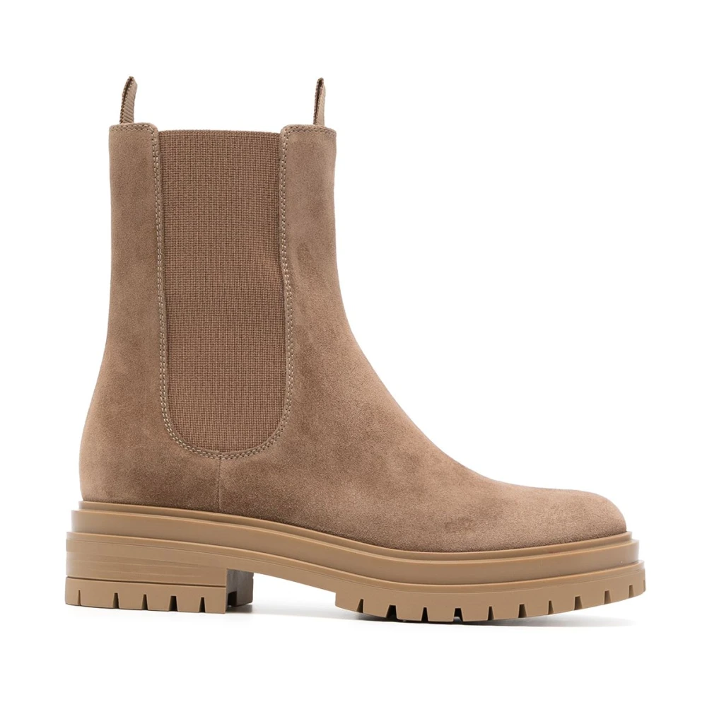 Gianvito Rossi Chelsea Boots - Female - Chelsea Boots - Beige - 7 Uk - Shoes