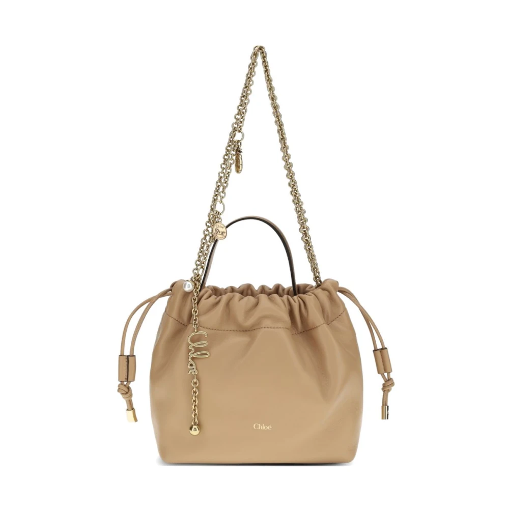 Chloé , Handbags, Female, Beige, One Size, Icons Small Shoulder Bag With Chain - Image 3