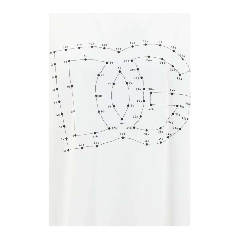 Dolce & Gabbana Iconisch katoenen T-shirt met Maxi-logo White Heren