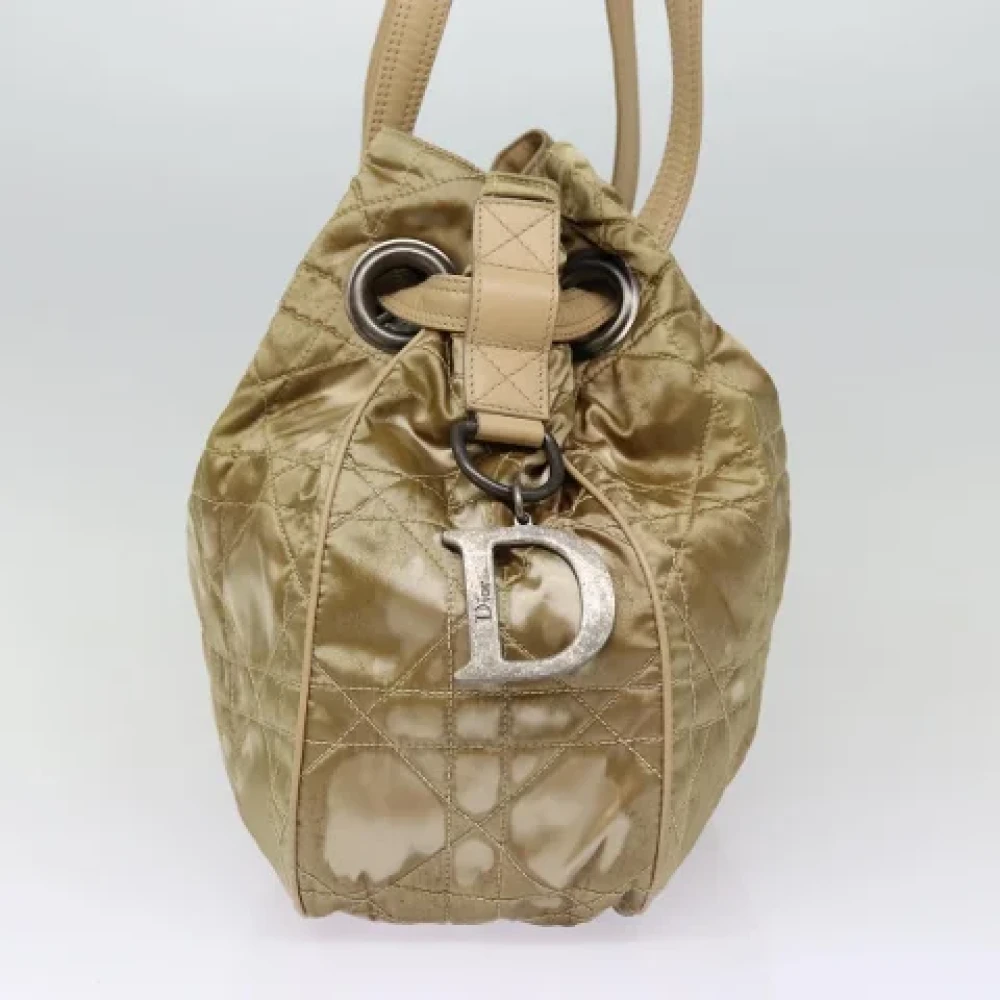 Dior Vintage Pre-owned Nylon dior-bags Beige Dames