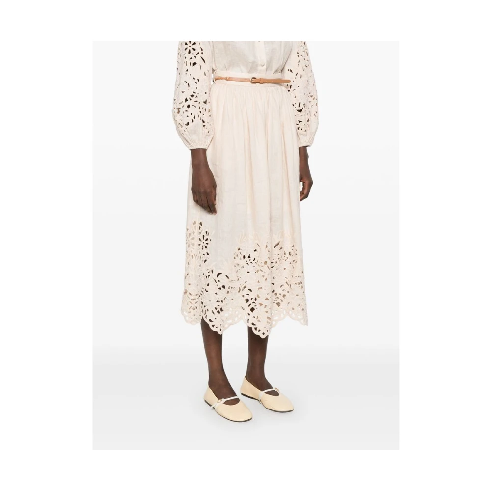 Zimmermann Beige Linnen Rok Beige Dames