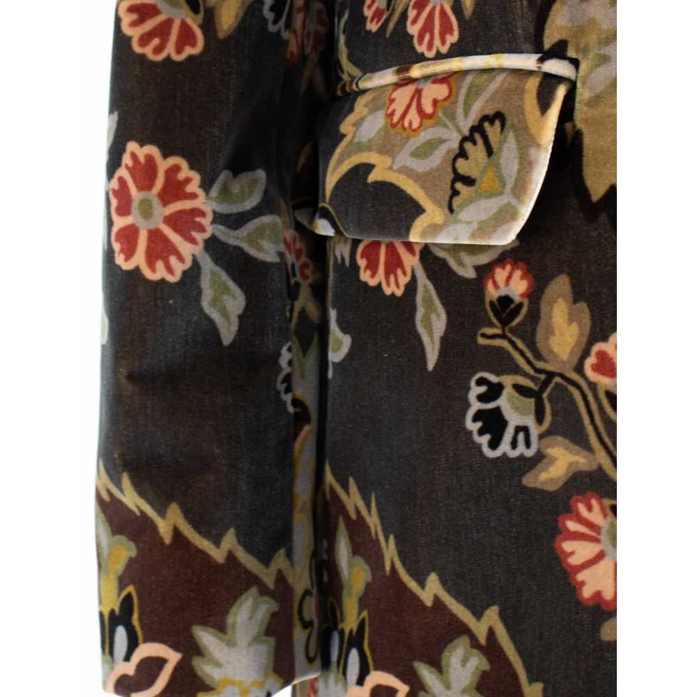 ETRO Bloemen Paisley Katoenen Jas Multicolor Dames