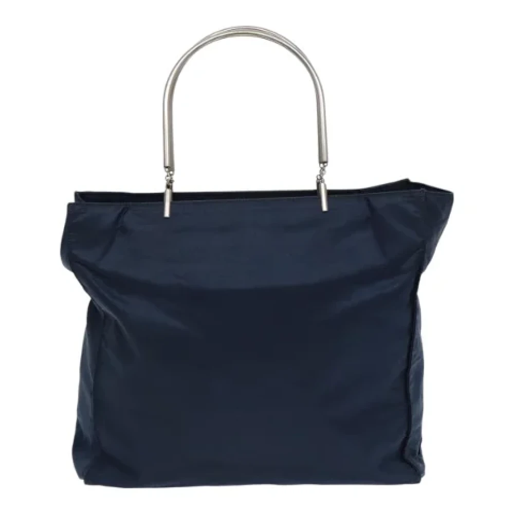 Prada Vintage Pre-owned Nylon handbags Blue Dames