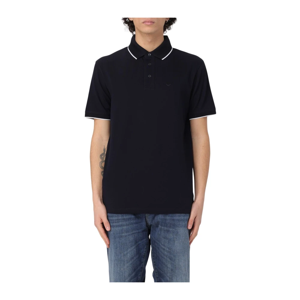 Emporio Armani Blauwe T-shirts en Polos Blue Heren