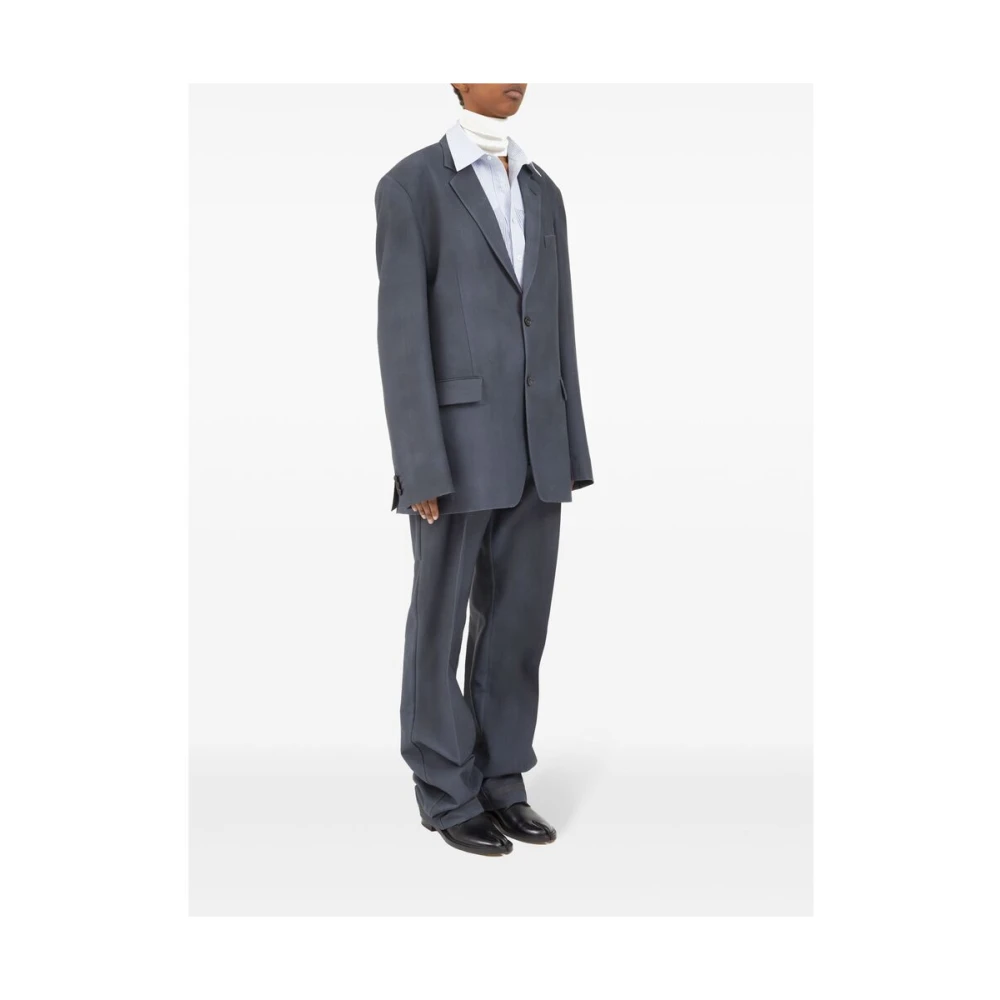 Maison Margiela Grijze Mohair-Wollen Jas Gray Dames