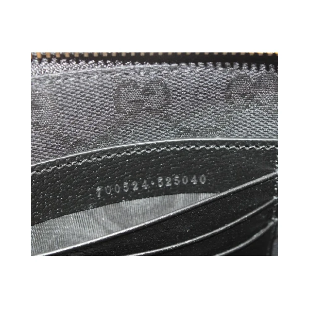 Gucci Vintage Pre-owned Leather clutches Black Dames