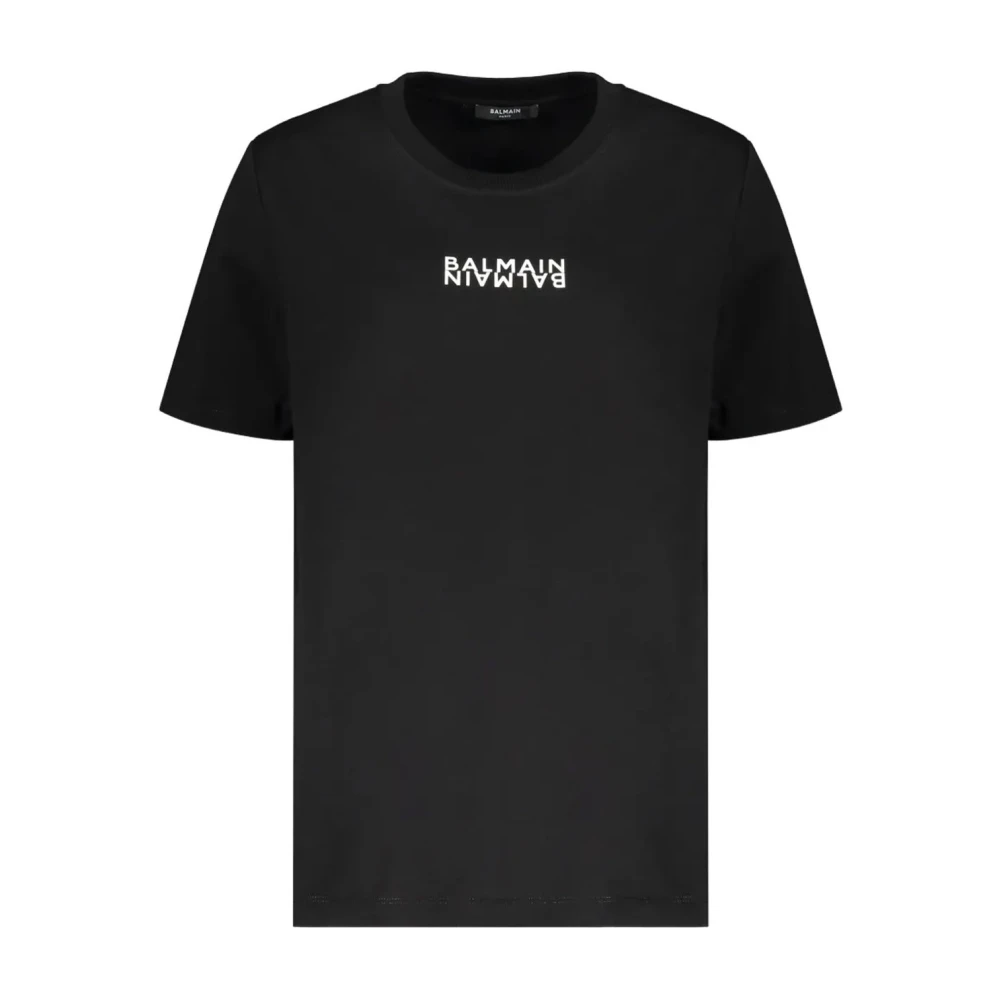 Balmain Black Logo-Print T-Shirt - Male - T-Shirts - S - Tops