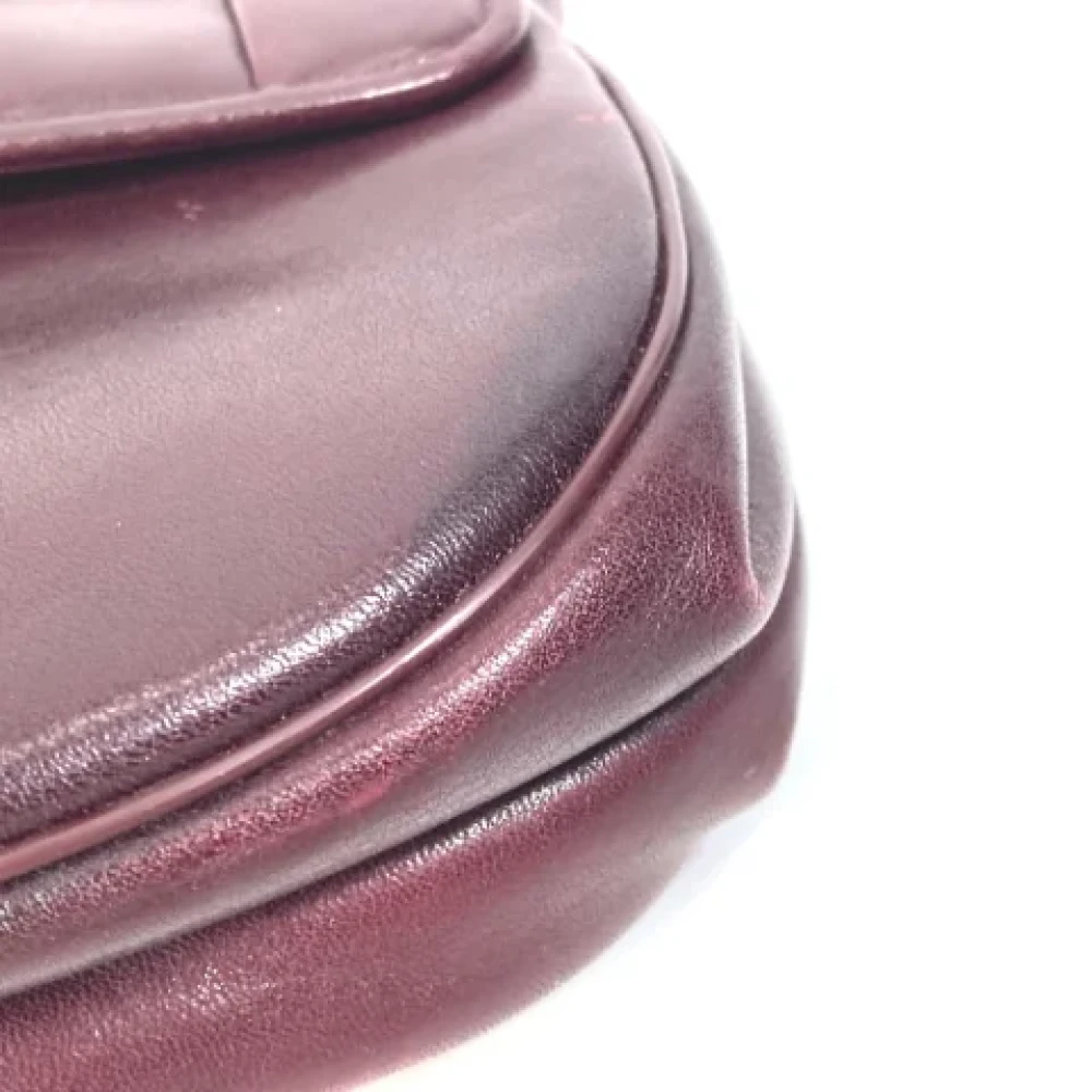 Dior Vintage Pre-owned Leather shoulder-bags Red Dames