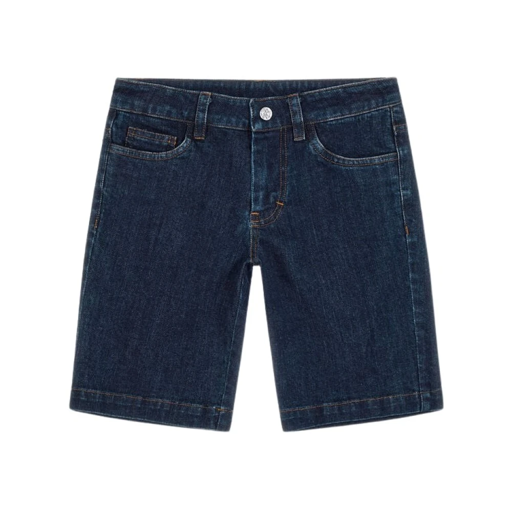 Roberto Cavalli Blue Shorts, Male, 8 Y, Jeans Made In Italy