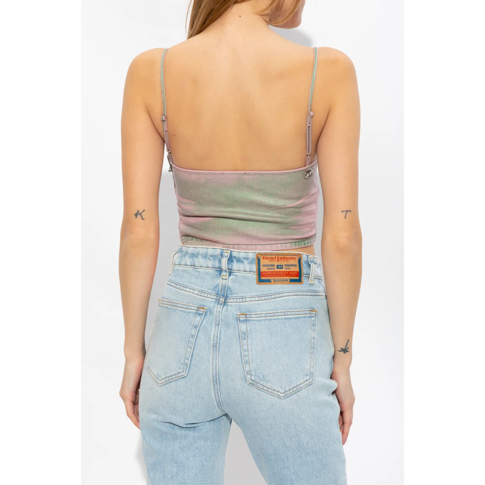 Diesel De-Fulvy-S denim top Green Dames