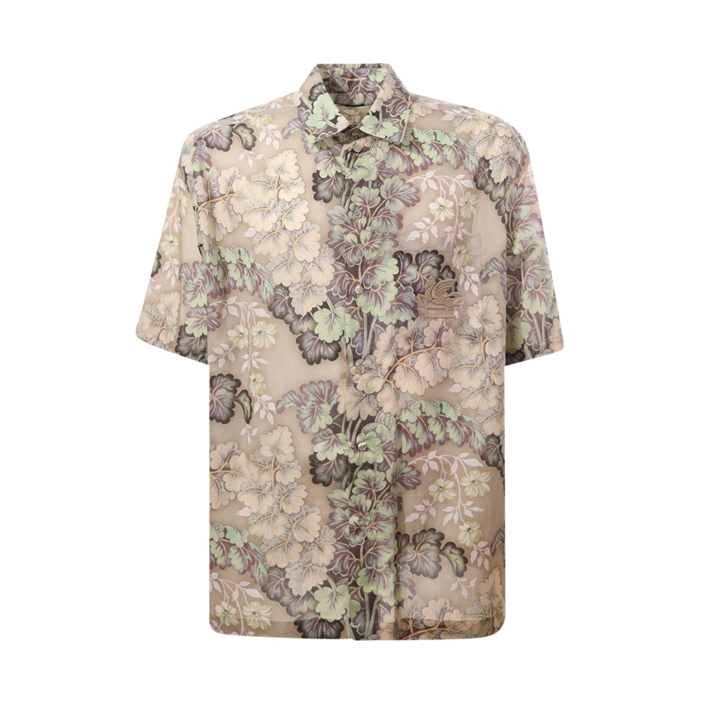 ETRO Bloemenprint Beige Overhemd Multicolor Heren