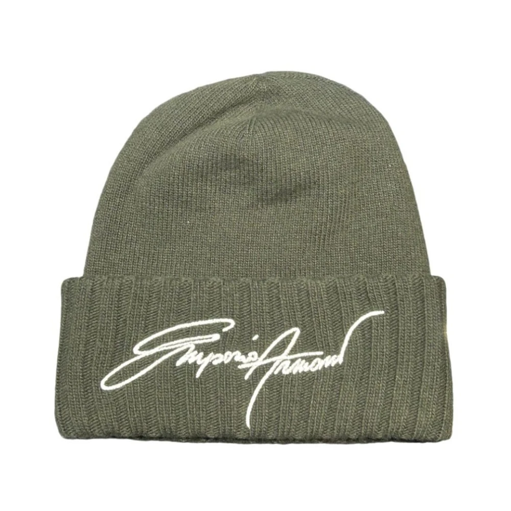 Emporio Armani Men's Green Accessories, M, Stylish Hats And Beanies Collection