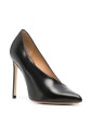 black-leather-asymmetric-pumps