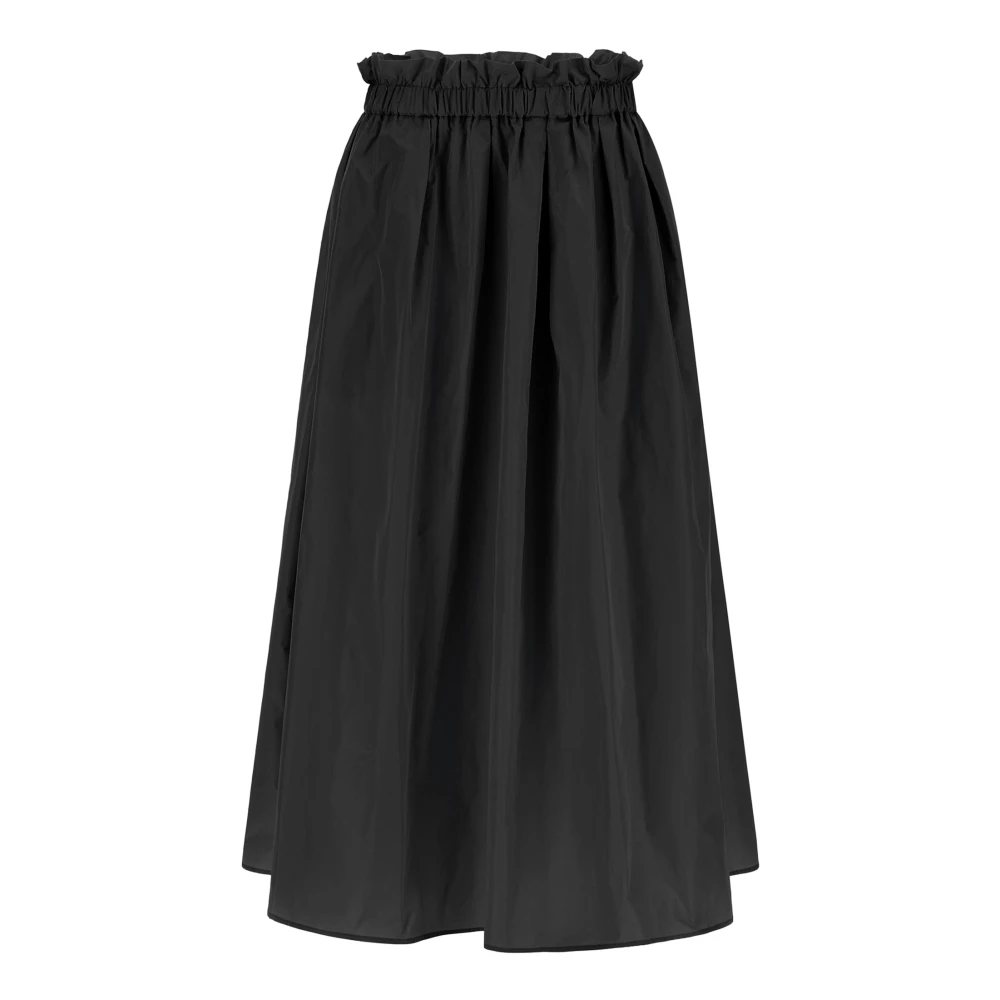 Herno Women's Black Midi Skirts, Xs, Flared Midi Skirt