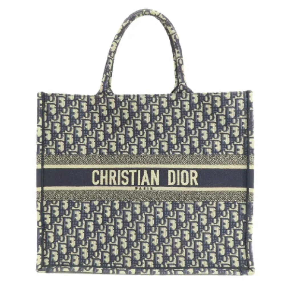 Dior Vintage Pre-owned Canvas totes Blue Dames