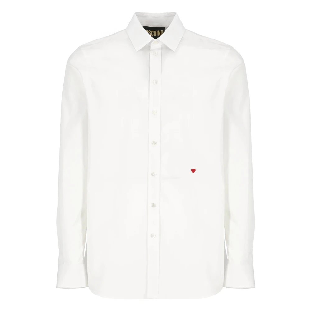 Moschino Witte Katoenen Overhemd met Kraag White Heren