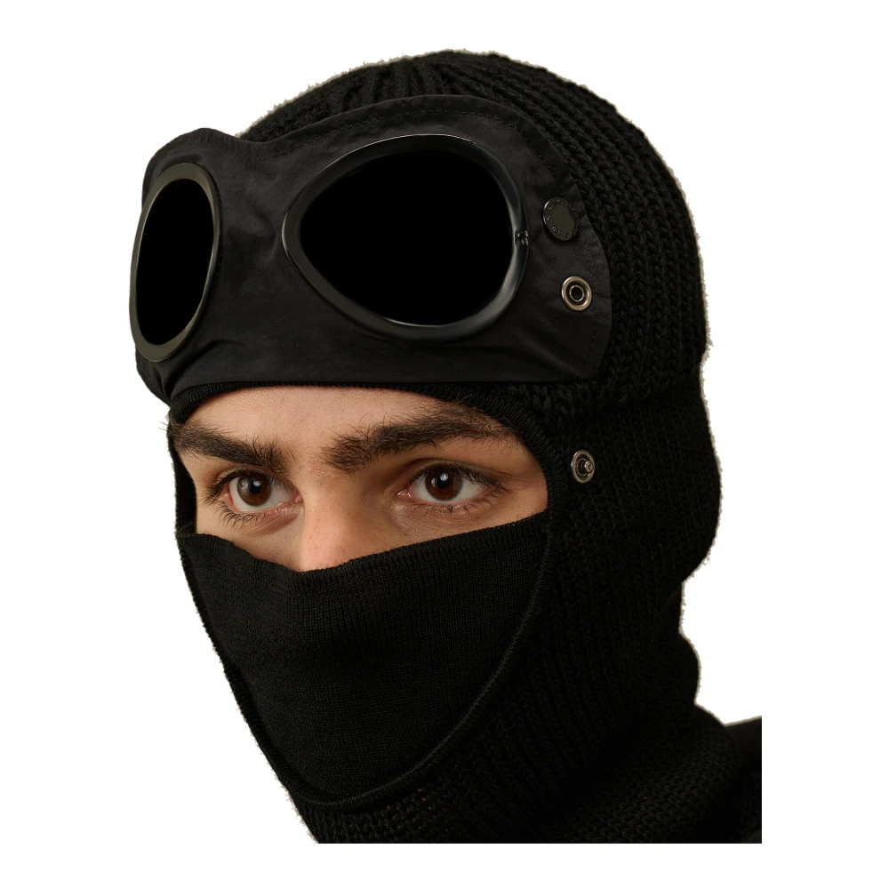 C.P. Company Merino wol Balaclava Goggle Hoed Black Heren