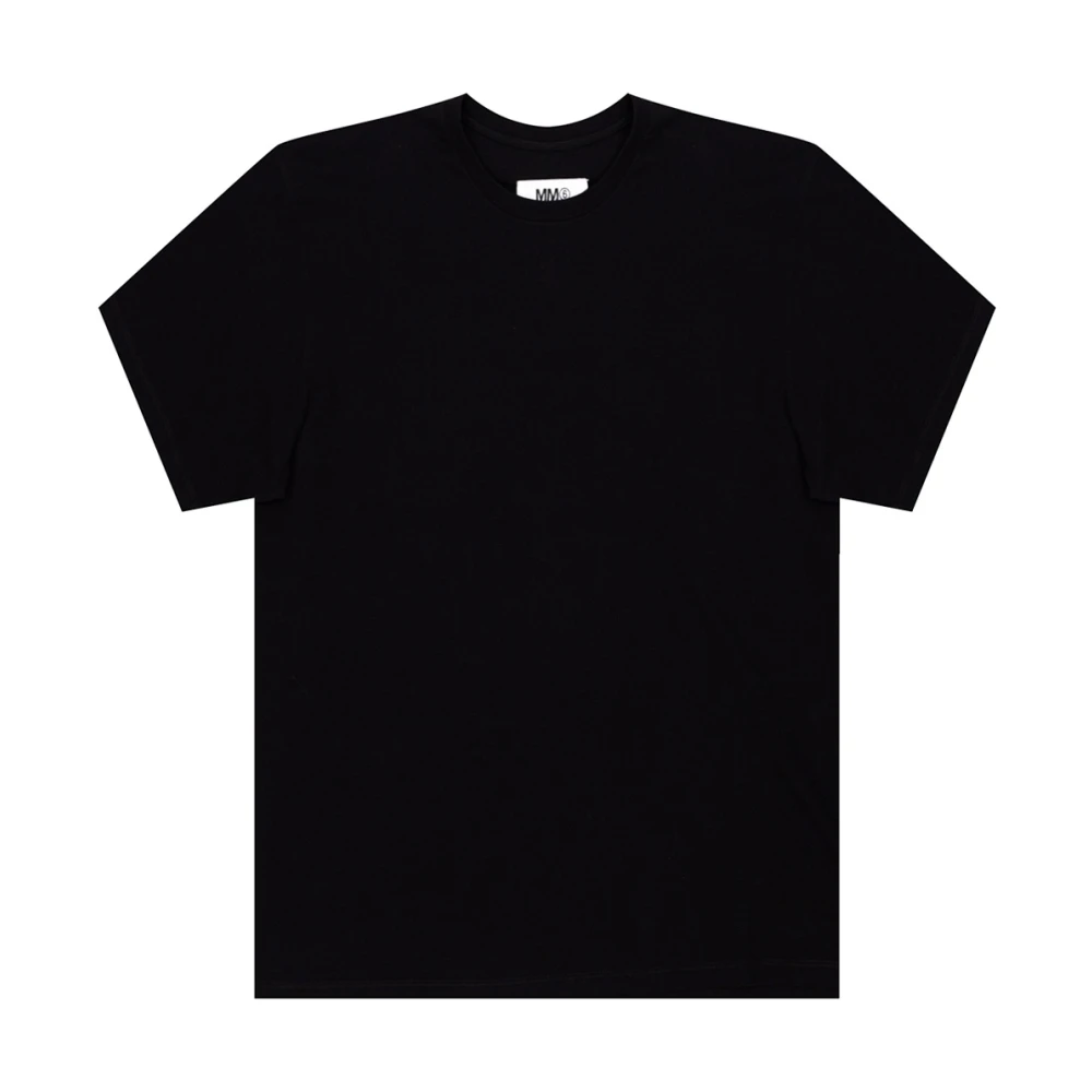 MM6 Maison Margiela Zwart Logo Oversize T-shirt Black Dames
