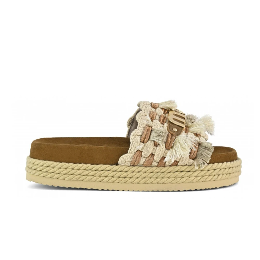 Mou Women's Beige Sandals For Stylish Comfort - Sliders - 3 Uk - Shoes