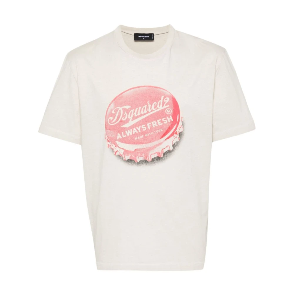 Dsquared2 Snygga T-shirts och Polos White, Herr