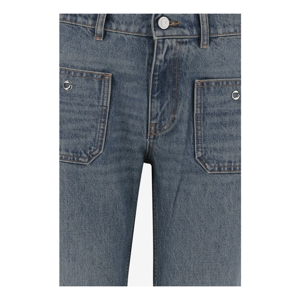Coperni Wijde Pijp Katoen Denim Jeans Blue Dames