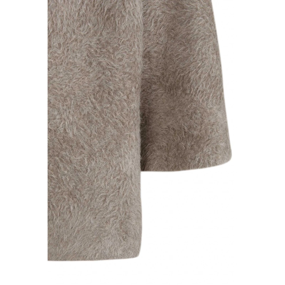 Cortana Delicia alpaca en maagdelijke wol jas Gray Dames