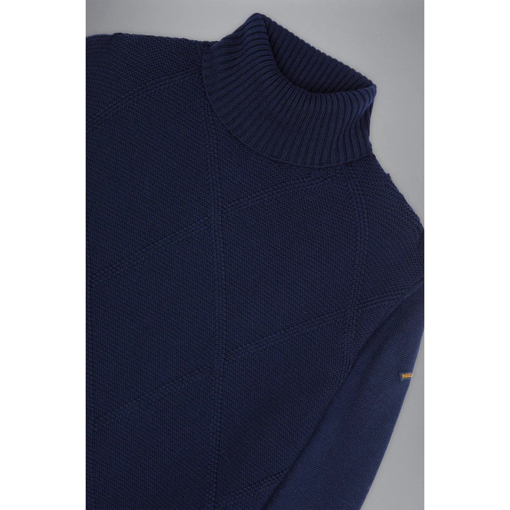 PAUL & SHARK Stijlvolle Roll Neck Sweater Blue Heren