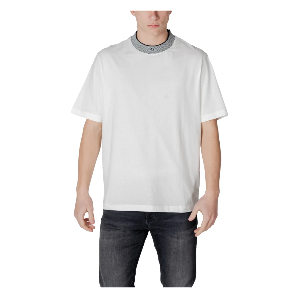 Armani Exchange Katoenen T-shirt korte mouwen lente zomer White Heren