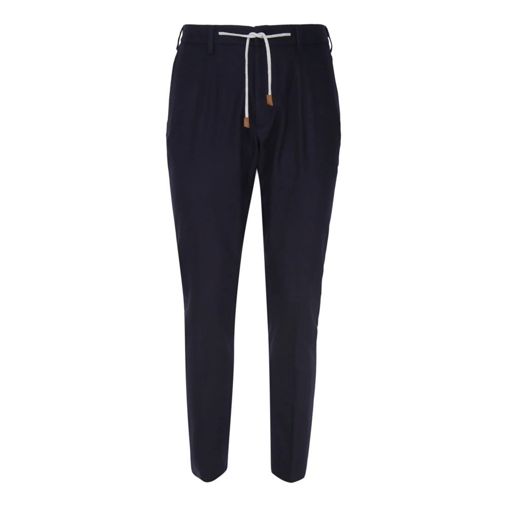 Eleventy Blauwe Wollen Joggingbroek Blue Heren