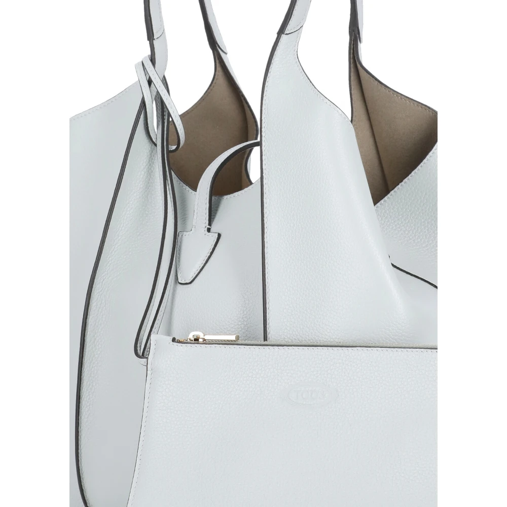 TOD'S Lichtblauwe leren schoudertas met Pochette Blue Dames