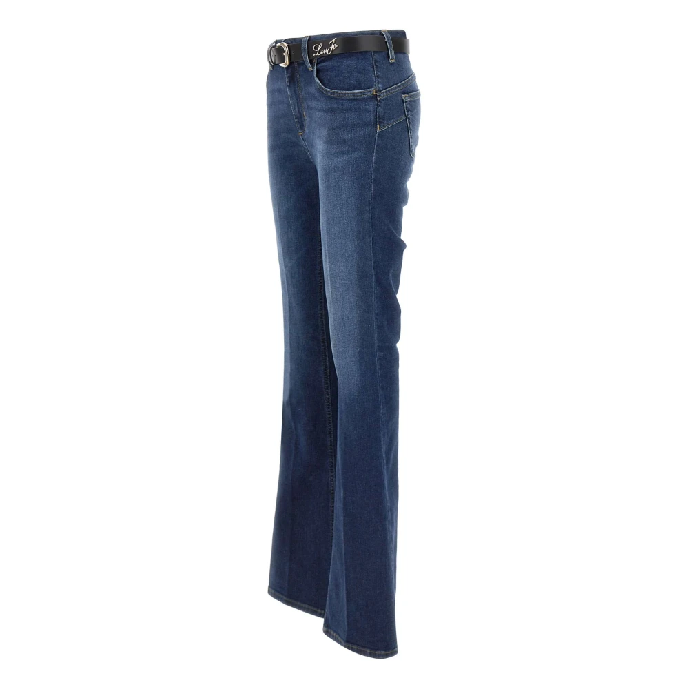 Liu Jo Beat Donkerblauwe Denim Flare Jeans Blue Dames