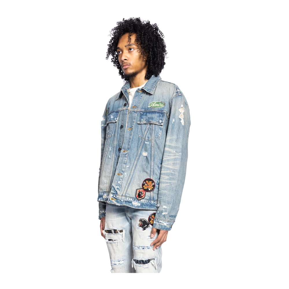 Amiri Vintage Trucker Jacket Antique Indigo Blue Heren