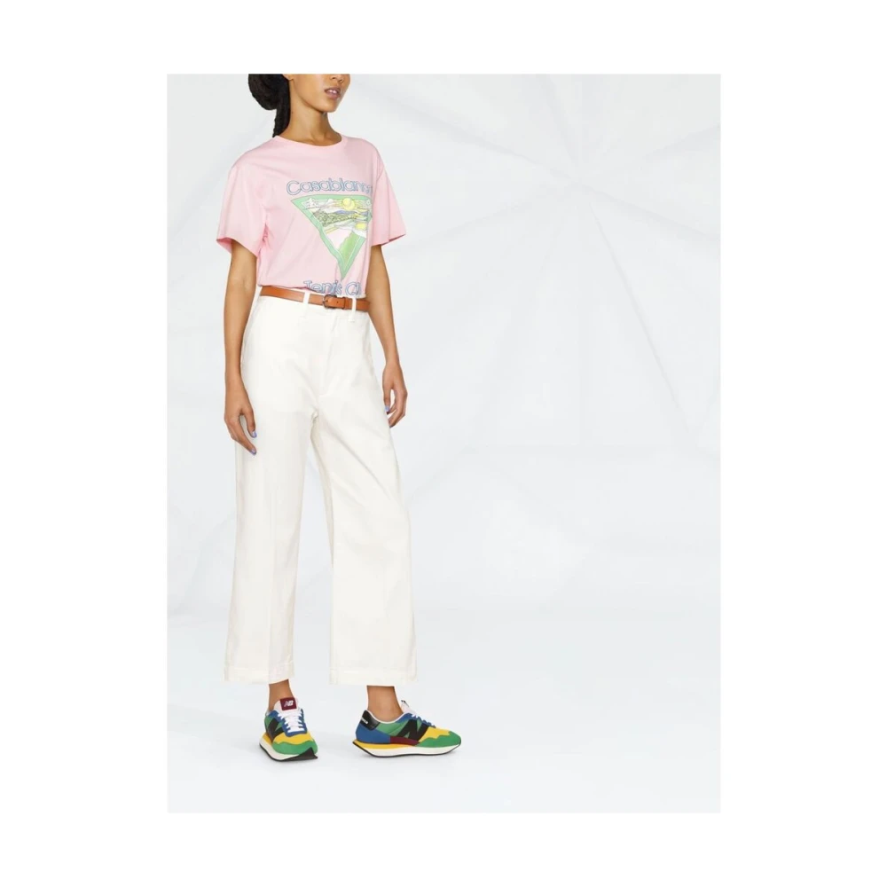 Ralph Lauren Cropped flared broek White Dames