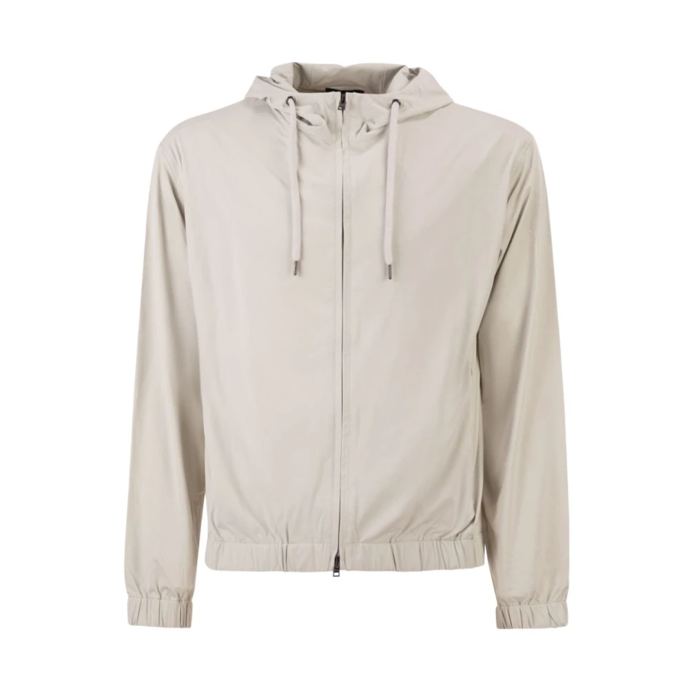 Herno Men's Gray Zip-Through Hoodie