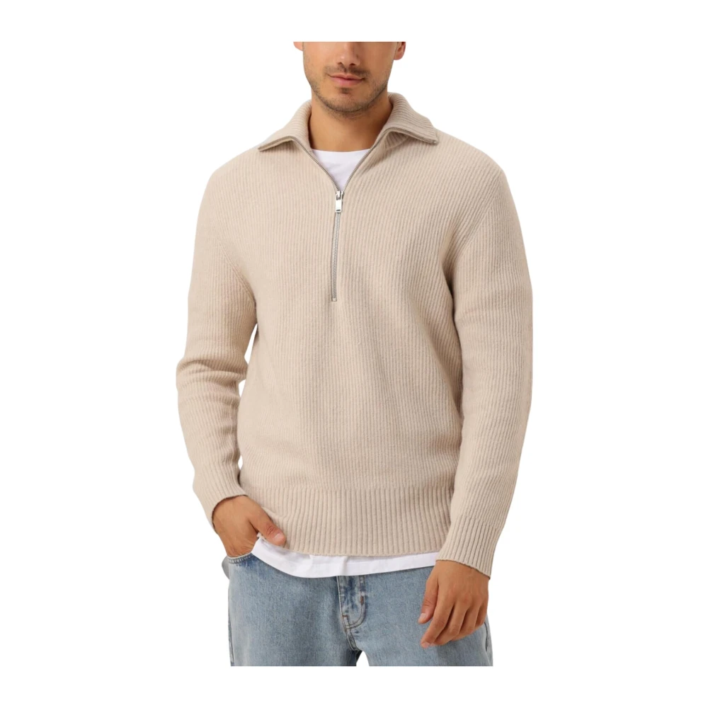 Drykorn Beige Half Zip Sweater Manuelo Beige Heren