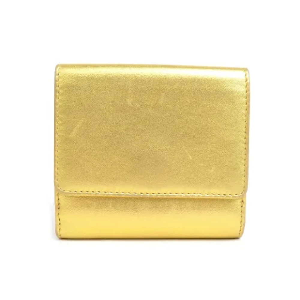Loewe Pre-owned Leather wallets Yellow Dames