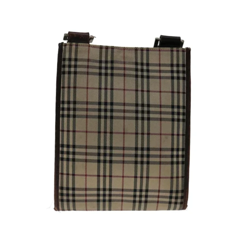 Burberry Vintage Pre-owned Cotton shoulder-bags Beige Dames