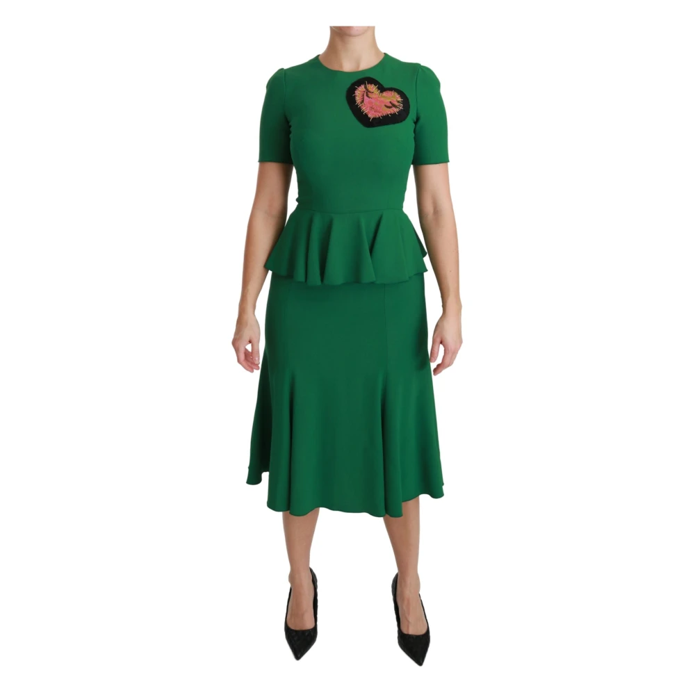 Dolce & Gabbana Women's Green Mermaid Midi Dress - Midi Dresses - 3XS - Dresses