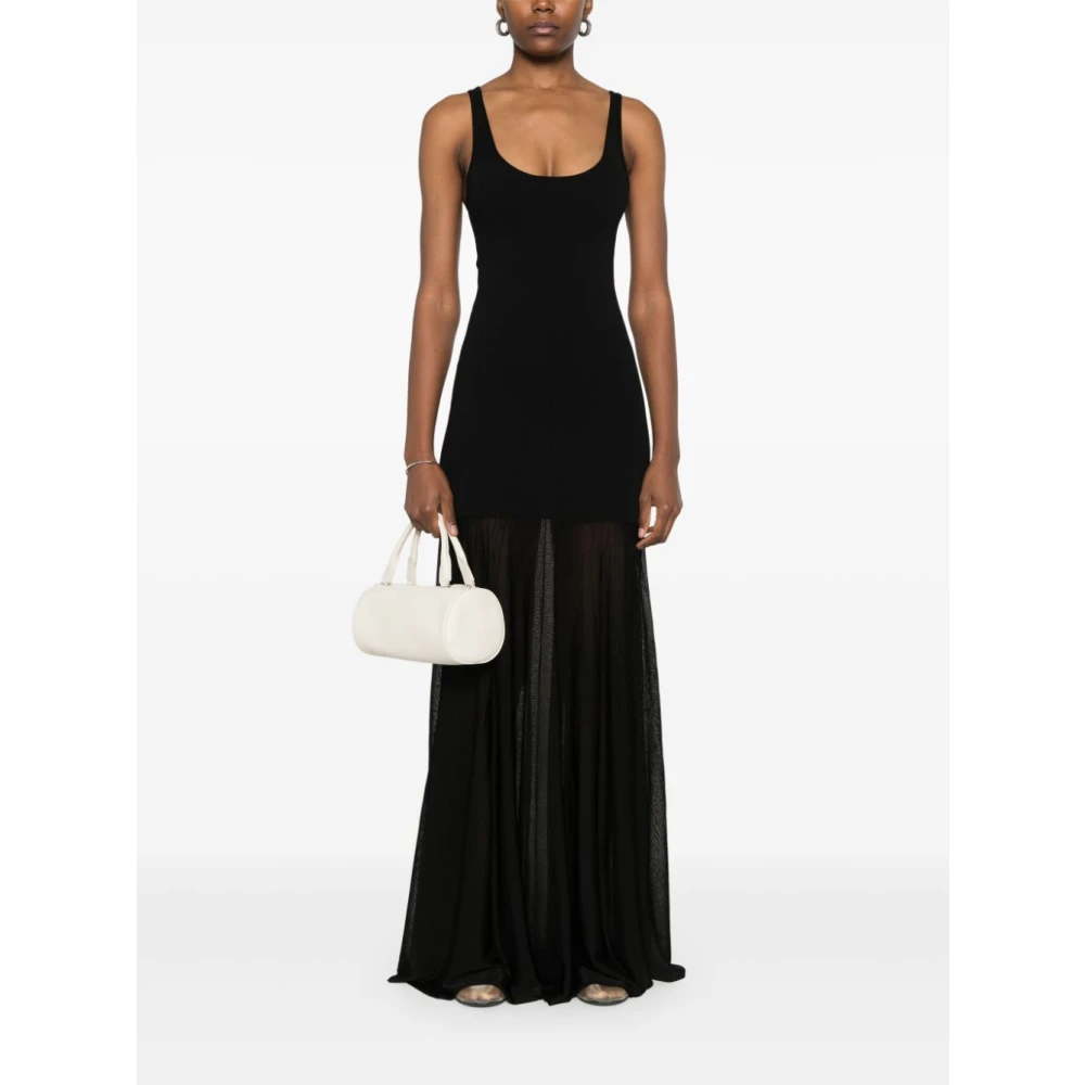 TotêMe Zwarte Jersey Stretch Jurk Black Dames