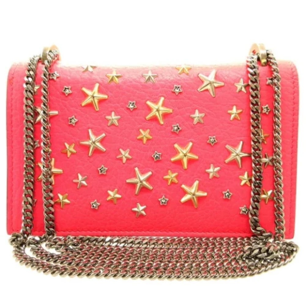 Jimmy Choo Pre-owned Fabric shoulder-bags Pink Dames