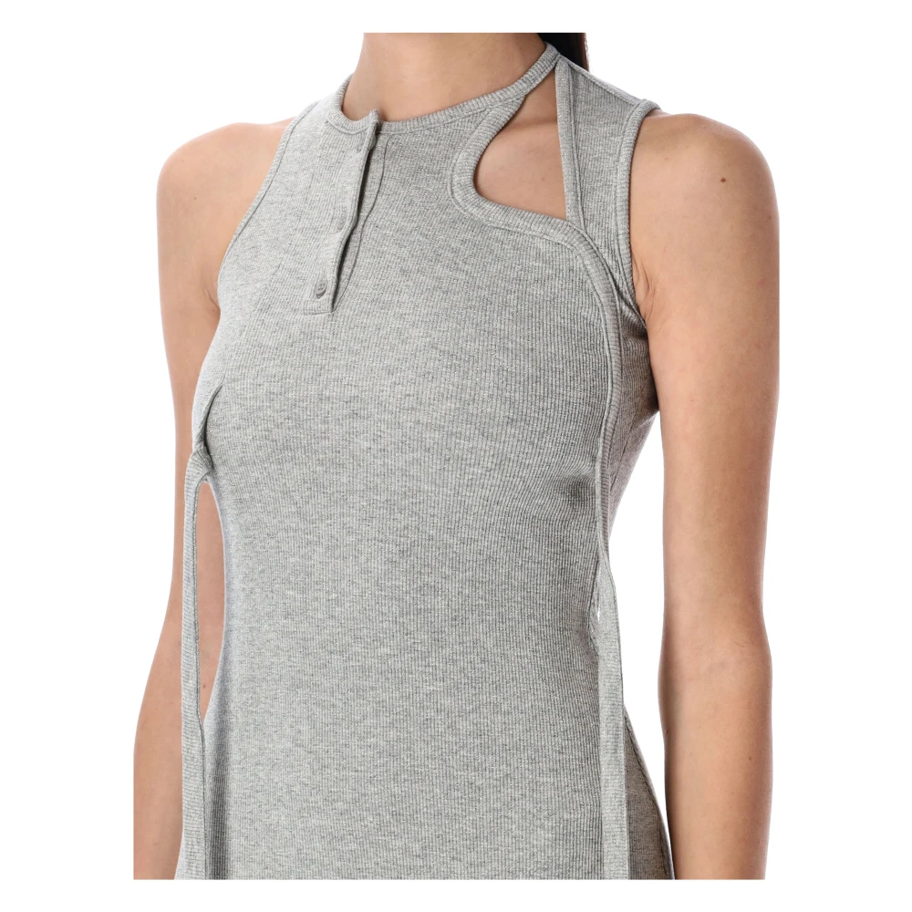 Ottolinger Zilver Melange Tank Maxi Jurk Gray Dames
