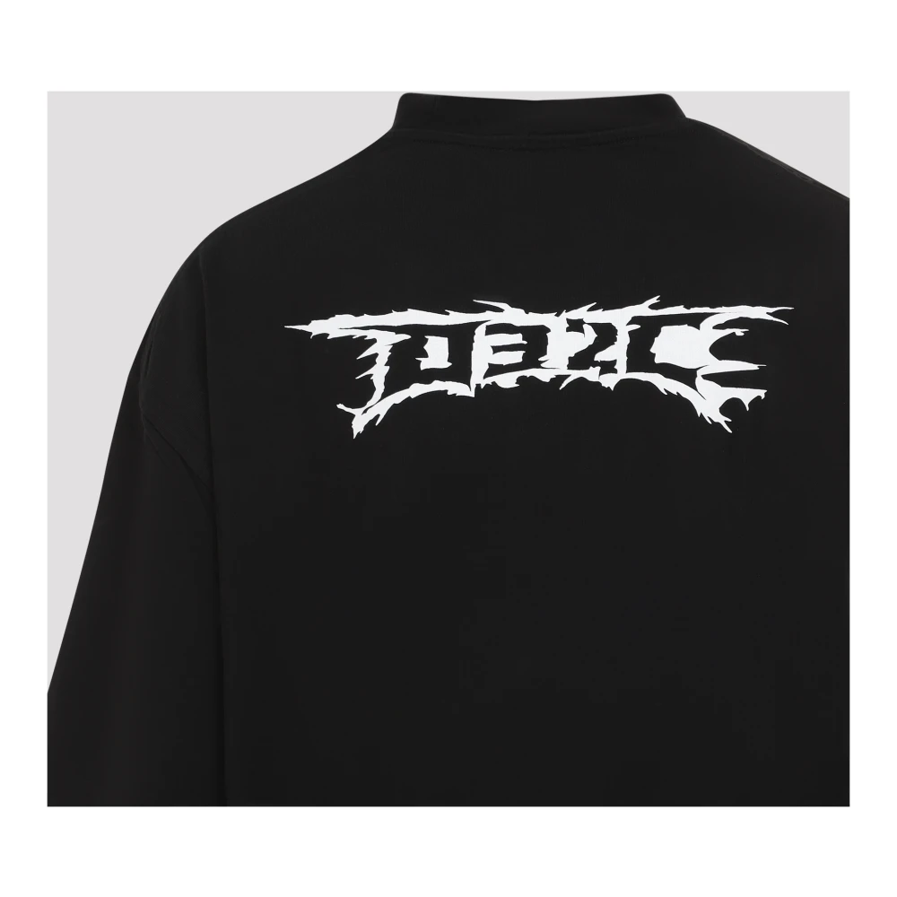 032c Zwarte Oversized Nerve Shatter T-Shirt Black Heren