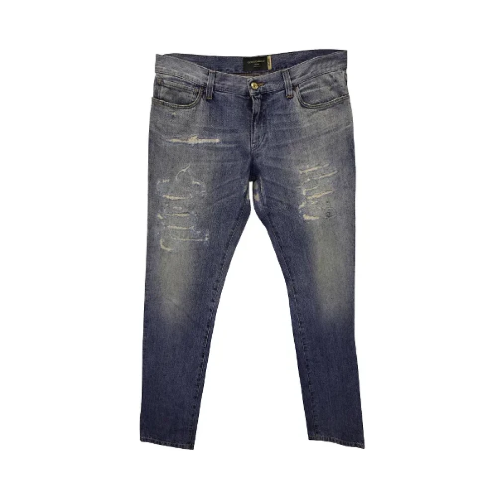Dolce & Gabbana Pre-owned Cotton jeans Blue Heren