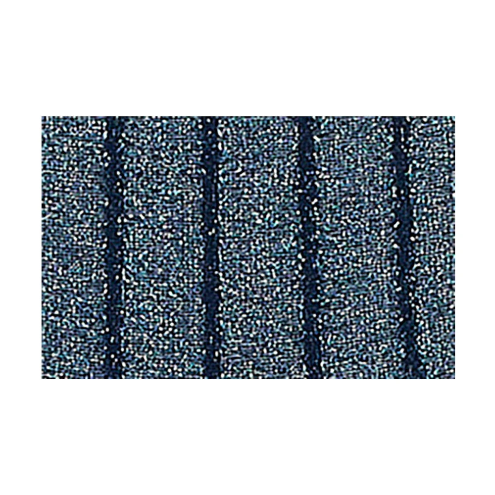 Gallo Korte blauwe sokken voor dames in gescheiden twin-rib polyamide met lurex. Blue Dames