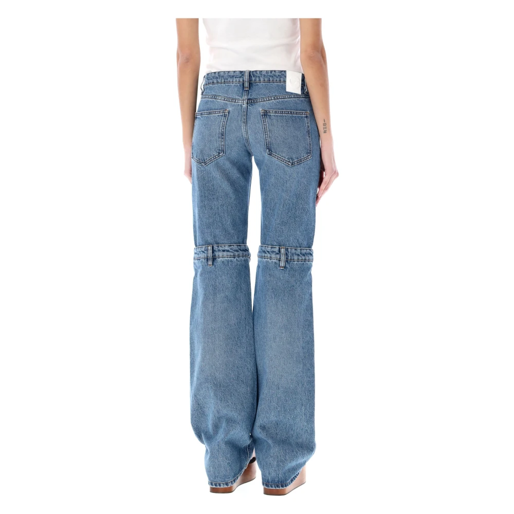 Coperni Open-Knie Denim Jeans Blue Dames