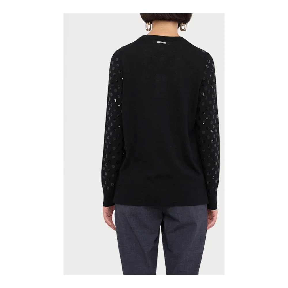 Michael Kors Zwarte Pullover met Pailletten Black Dames